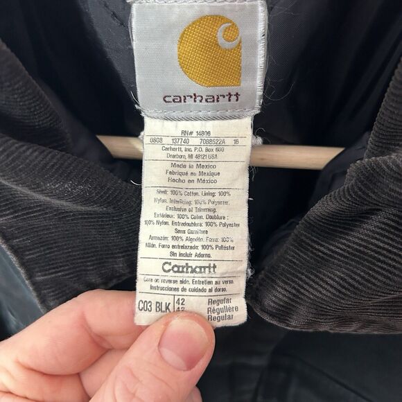 Vintage Carhartt Quilted Artic Jacket “Black” C03 BLK - Picture 13 of 14